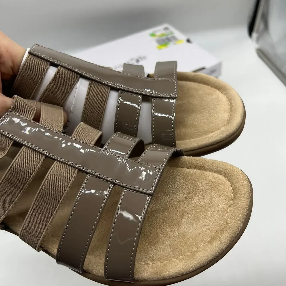East 5th Ivey Women's Memory Foam Sling Back Sandals Brown Nude Size 11M